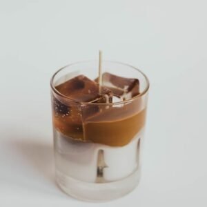Iced Coffee Vanilla & Roasted Coffee Fragrance Aromatic Jar Candle- 226g | 48hr+ Burn Clean Burn, Smokeless, Non-Toxic Aesthetic Aromatherapy Candle for Gifting, Bedroom, Home Decor, Office Ambience