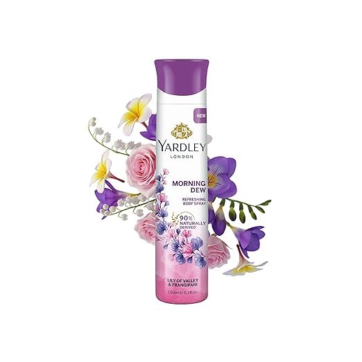 Yardley London Morning Dew Refreshing Deodorant Body Spray for Women, 150 ml
