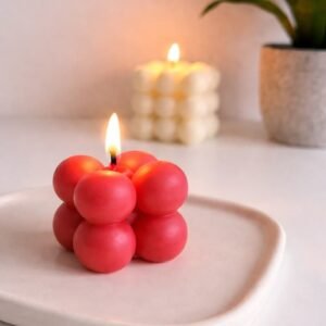 Scented Mini Bubble Candle Gift Set | 100% Pure Soy & Bees Wax | Premium Blue Ocean Aroma | Modern Home Décor Candles – Set of 6 (40 gm Each) | Small